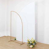 8ft White Spandex Fitted Wedding Arch Cover For Half Moon Top Chiara Backdrop Stand