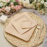 10 Pack | 9inches Eco Friendly Bamboo Square Disposable Dinner Plates