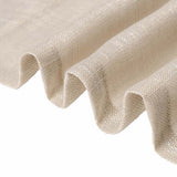 2 Pack | Handmade Beige Faux Linen Curtains 52x64inch Curtain Panels With Chrome Grommets