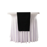 Black Premium Scuba Polyester Table Runner, Wrinkle Free Table Linen