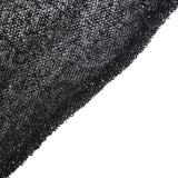 7ft Black Shimmer Tinsel Spandex Chiara Backdrop Stand Cover Fitted Round Top Wedding Arch