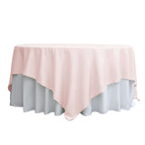 90"x90" Blush Square Polyester Table Overlay