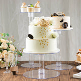 3-Tier Clear Acrylic Cake Stand Set, Cupcake Holder Dessert Pedestals