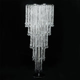 4ft Table Centerpiece in Crystal Beaded Waterfall Chandelier Style