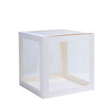 2pcs Transparent DIY Balloon Boxes, Baby Shower Party Decoration Boxes White Edges