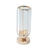 2 Pack Crystal Pendant Hurricane Candle Holders, Elegant Cylinder Design for Pillar#whtbkgd