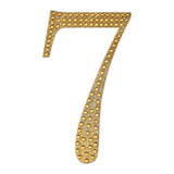 8inch Gold Decorative Rhinestone Number Stickers DIY Crafts - 7#whtbkgd