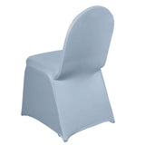 Dusty Blue Spandex Stretch Fitted Banquet Slip On Chair Cover - 160 GSM