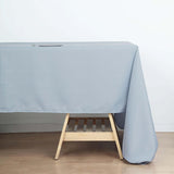 60"x126" Dusty Blue Polyester Rectangular Tablecloth