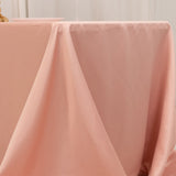 90x132inch dusty rose Seamless Lamour Satin Rectangle Tablecloth for 6 Foot Table