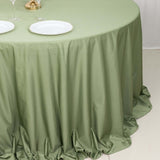 132inch Dusty Sage Green Premium Scuba Round Tablecloth, Scuba Polyester Tableclo