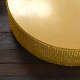 14inch Gold Rhinestones Round Metal Pedestal Cake Stand