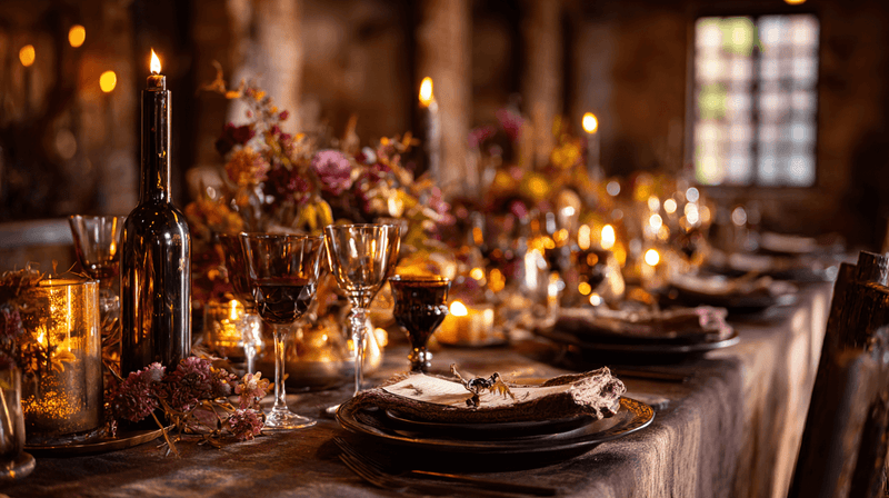 Modern Fall Wedding Reception