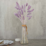 50 Pack | 15inch Lavender Lilac Rabbit Tail Dried Pampas Grass , Boho Flower Arrangement Sprays
