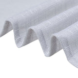 12x108 Silver Linen Table Runner, Slubby Textured Wrinkle Resistant Table Runner