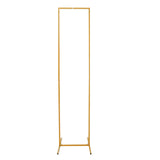 6.5ft Slim Gold Metal Frame Wedding Arch, Rectangular Backdrop Stand, Floral Display Frame