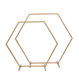 24inch Gold Metal Hexagon Self Standing Flower Balloon Frame Wedding Arch