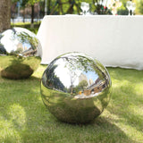 20inch Silver Stainless Steel Shiny Mirror Gazing Ball, Hollow Garden Globe Sphere