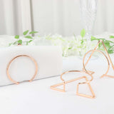 4 Pack | Gold Geometric Metal Napkin Rings, Modern Nordic Napkin Holder Stands