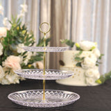 12inch 3-Tier Clear Acrylic Sunflower Cut Cupcake Stand, Dessert Holder