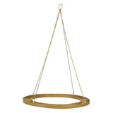 Gold Hanging Metal Floral Chandelier Frame - 32inch Circular Lighting, Candle