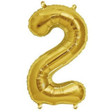 16" Shiny Metallic Gold Mylar Foil Alphabet Letter & Number Balloons