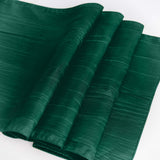 12x108inch Accordion Crinkle Taffeta Table Runner, Elegant Linen Runner - Hunter Emerald#whtbkgd