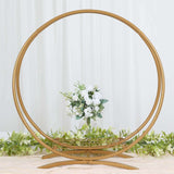 24inch Gold Metal Double Hoop Wedding Cake Display Stand