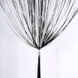 8ft Black Metallic Tinsel Foil Fringe Doorway Curtain Party Backdrop