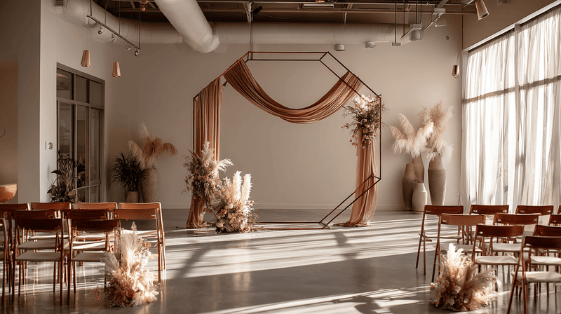 Modern Minimalist Wedding Arch Decor