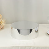 Acrylic Cake Stand Display Box Silver 14inch Round - Versatile Pedestal Riser for Events