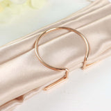 4 Pack | Gold Geometric Metal Napkin Rings, Modern Nordic Napkin Holder Stands