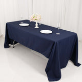  Navy Blue Seamless Premium Polyester Rectangular Tablecloth