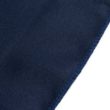 6ft Navy Blue Open Back Fitted Polyester Rectangle Tablecloth, Trade Show Table Cover