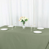 90x156inch Eucalyptus Sage Green Polyester Rectangular Tablecloth