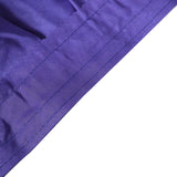 21ft Purple Pleated Polyester Table Skirt, Banquet Folding Table Skirt