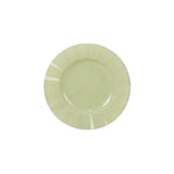 10 Pack Sage Green Heavy Duty Disposable Dinner Plates with Gold Ruffled Rim, Hard Plastic