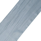 5 Pack | 6inch x 106inch Accordion Crinkle Taffeta Chair Sashes - Dusty Blue