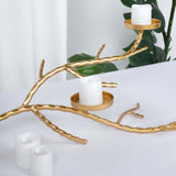 2ft Gold Manzanita Tree Branch Candelabra Metal Twig Branch Candle Holder Stand