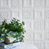 52 Sq Ft White 3D Foam French Country Wall Panels Self Adhesive Ceiling Tiles