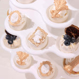 18inch 5-Tier Scallop Edge 27-Cupcake Holder Stand, Dessert Display Tower