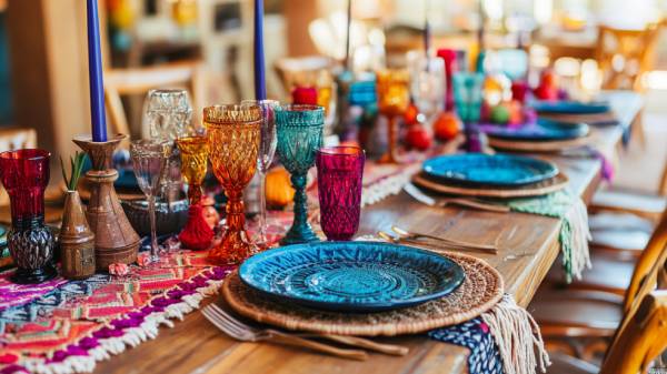 modern table runner- boho