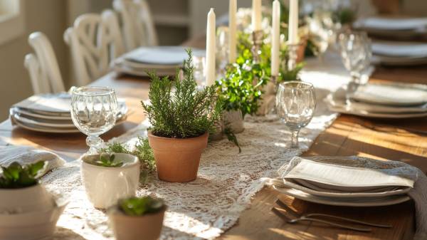 modern table runner- diy