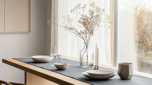 modern table runner- minimalist