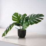 6 Stems | Assorted Green Artificial Silk Tropical Monstera Leaf Plants