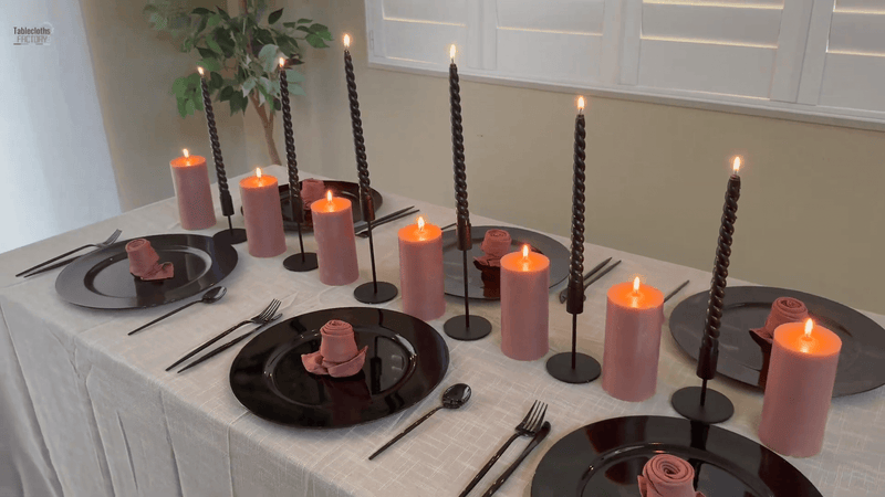 Moody Modern Fall Wedding Tablescape