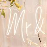 33 Inch Mr & Mrs Neon Light Sign, LED Reusable Wall Décor Lights With 5ft Hanging Chain