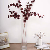 2 Branches | 42inch Tall Burgundy Artificial Silk Carnation Flower Stems