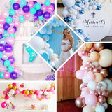 108 Pack | Turquoise, Purple and Pink Unicorn DIY Balloon Garland Arch Kit