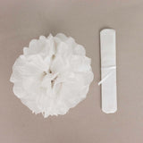 6 Pack 6inch White Tissue Paper Pom Poms Flower Balls, Ceiling Wall Hanging Decorations